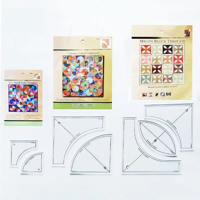 Conjunto de plantilla de edredón de arco rápido-Quilt Template Set-VyFlair