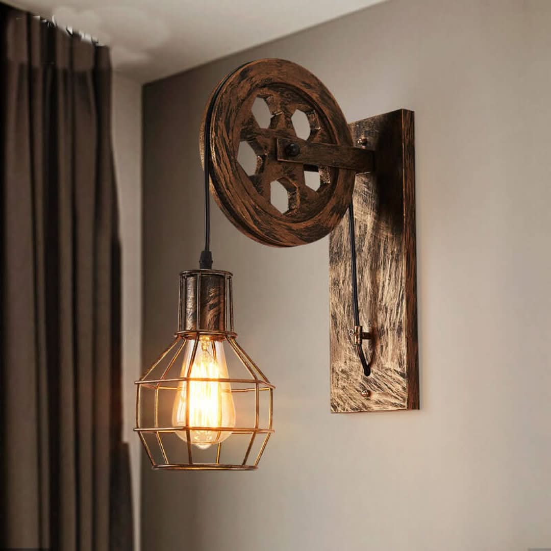 Lightcage - Lámpara de pared geométrica con pantalla de lámpara de hierro-Wall light-VyFlair