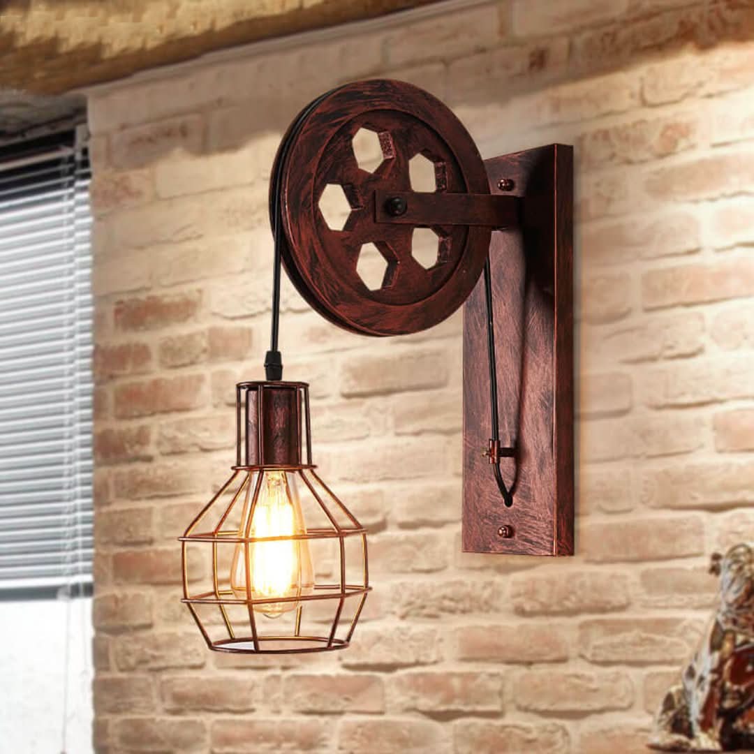 Lightcage - Lámpara de pared geométrica con pantalla de lámpara de hierro-Wall light-VyFlair