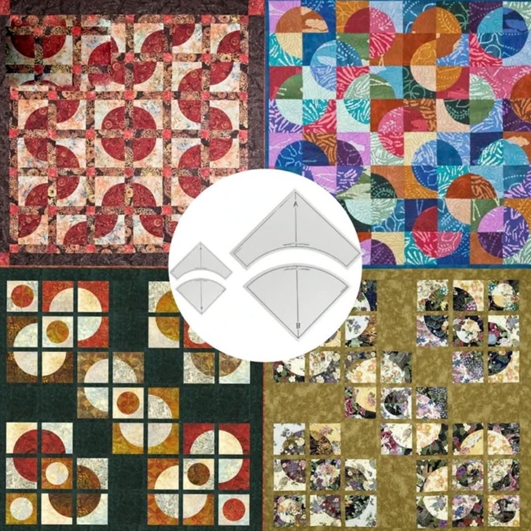 Conjunto de plantilla de edredón de arco rápido-Quilt Template Set-VyFlair