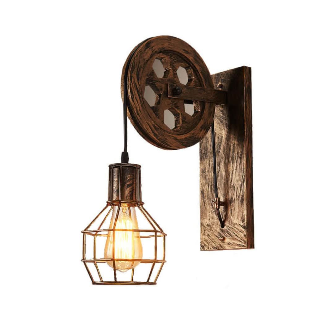 Lightcage - Lámpara de pared geométrica con pantalla de lámpara de hierro-Wall light-VyFlair