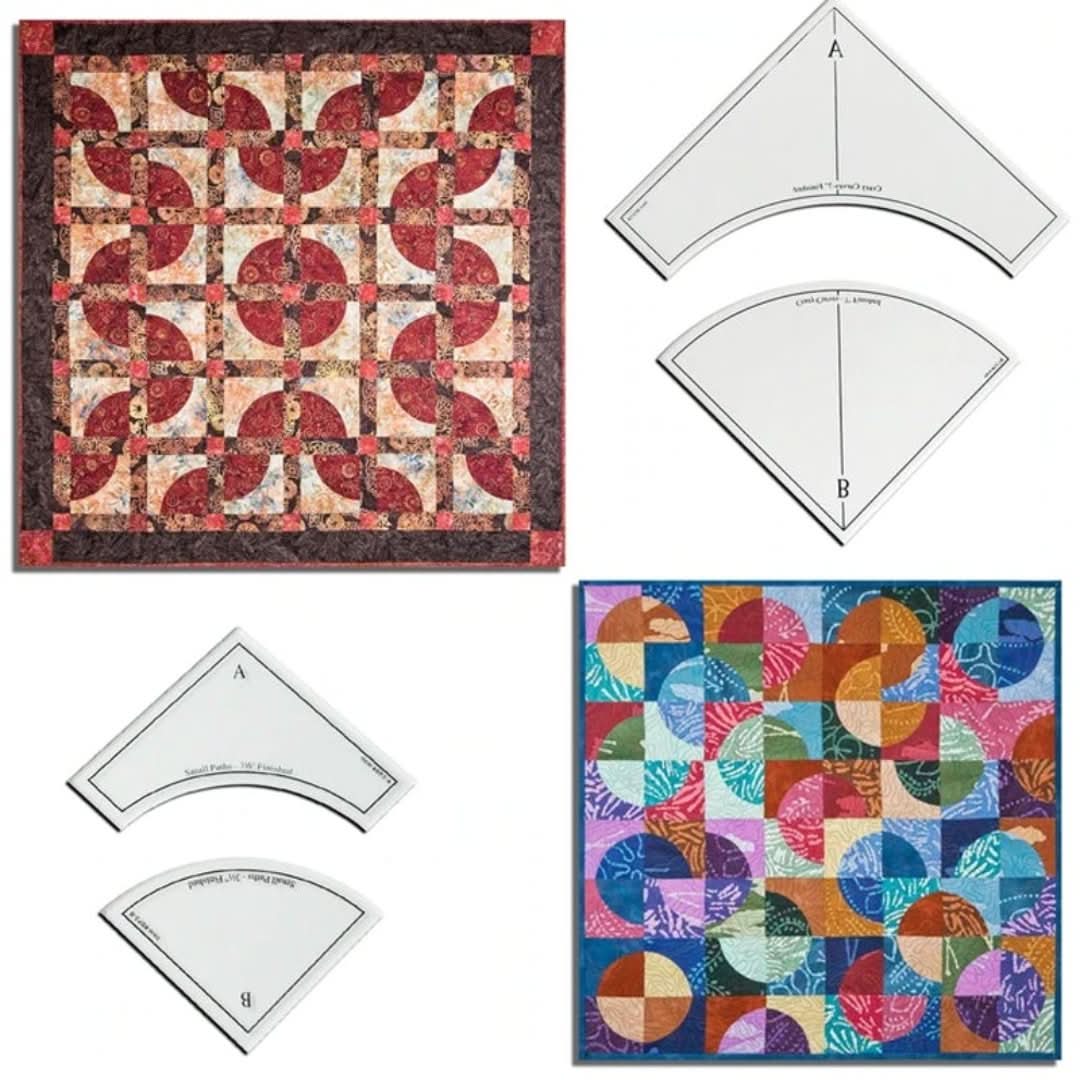 Conjunto de plantilla de edredón de arco rápido-Quilt Template Set-VyFlair