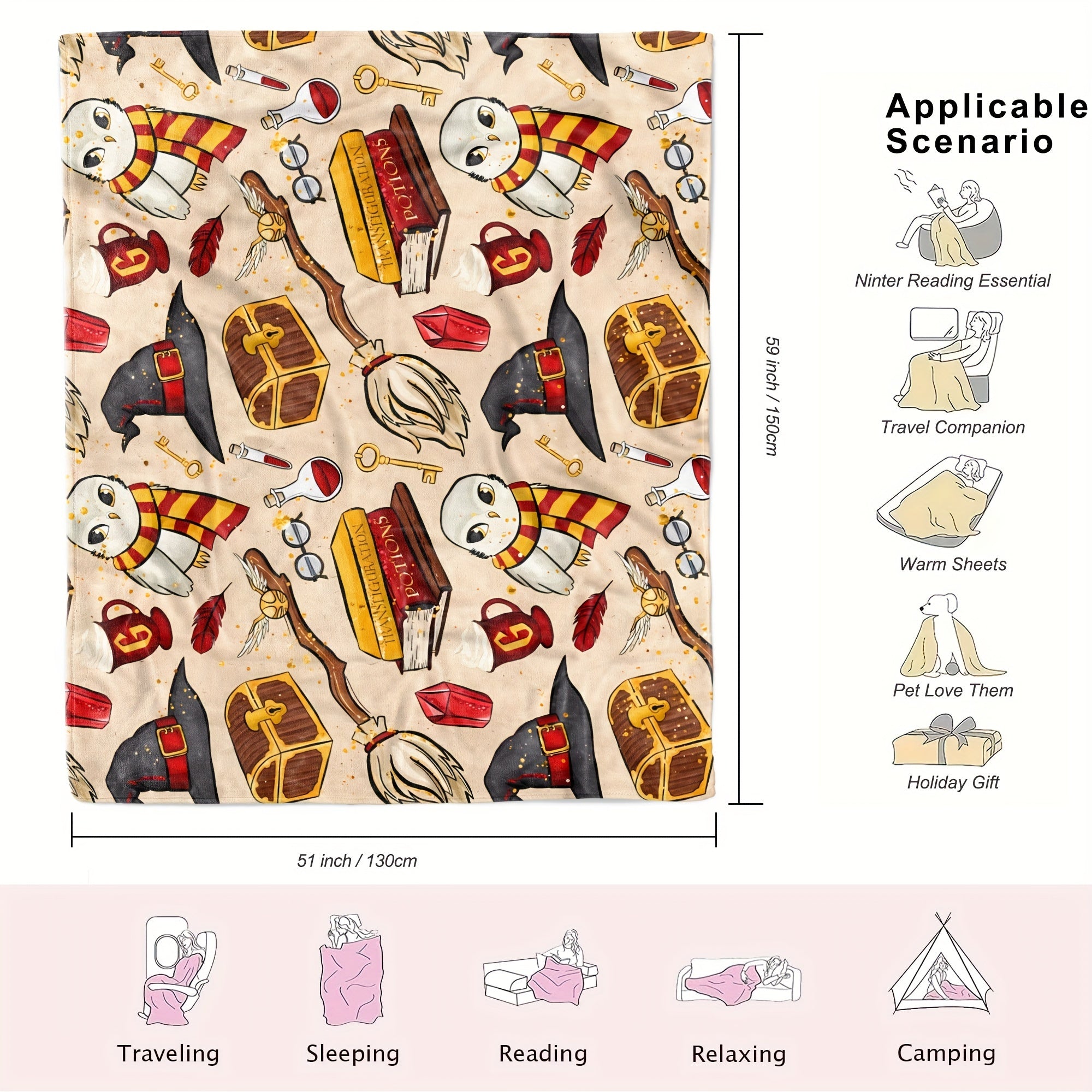 Mantas mágicas de Harry Potter – Para un ambiente encantador en tu hogar - VyFlair