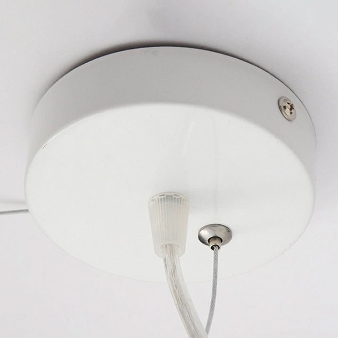 Lámpara colgante LED LED de diseño minori PVC/Cotton White-Ceiling lamps-VyFlair