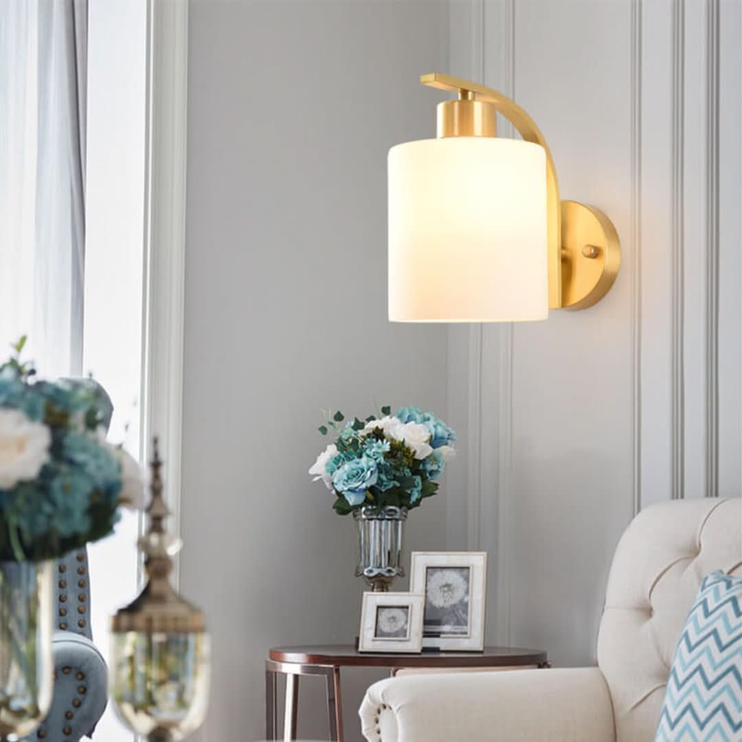 Light Glow - Lámpara de pared de vidrio elegante con forma cilíndrica-Wall light-VyFlair