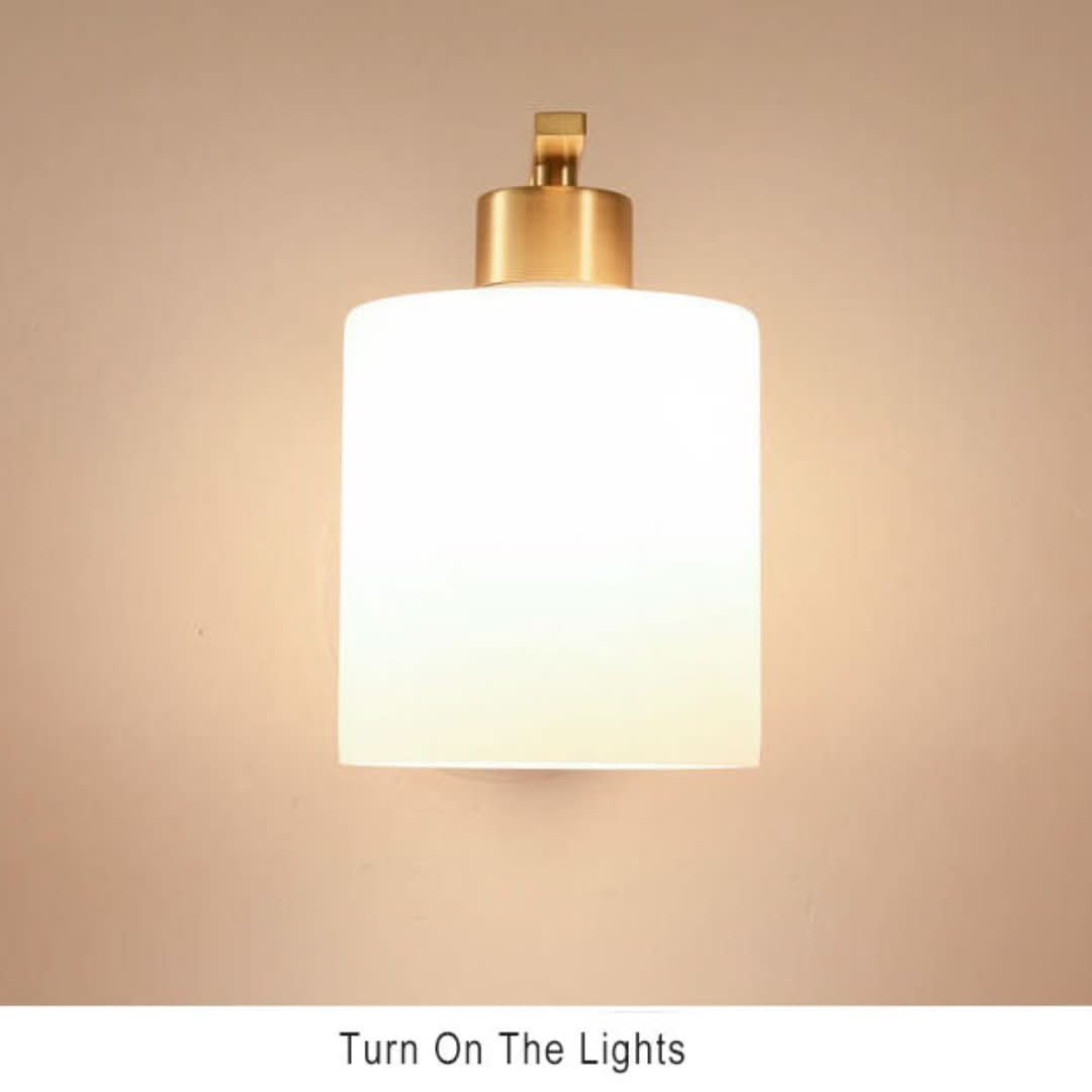 Light Glow - Lámpara de pared de vidrio elegante con forma cilíndrica-Wall light-VyFlair