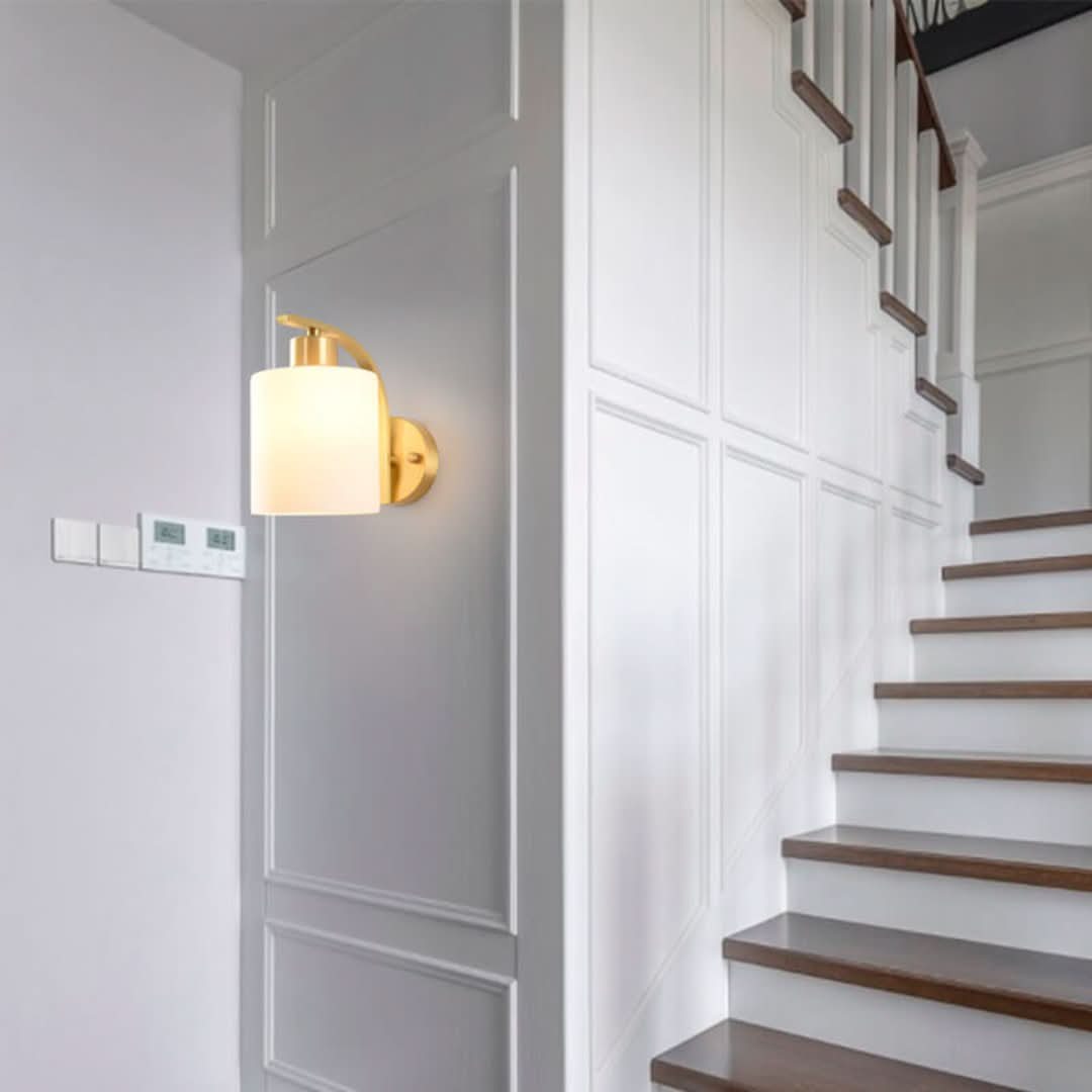 Light Glow - Lámpara de pared de vidrio elegante con forma cilíndrica-Wall light-VyFlair