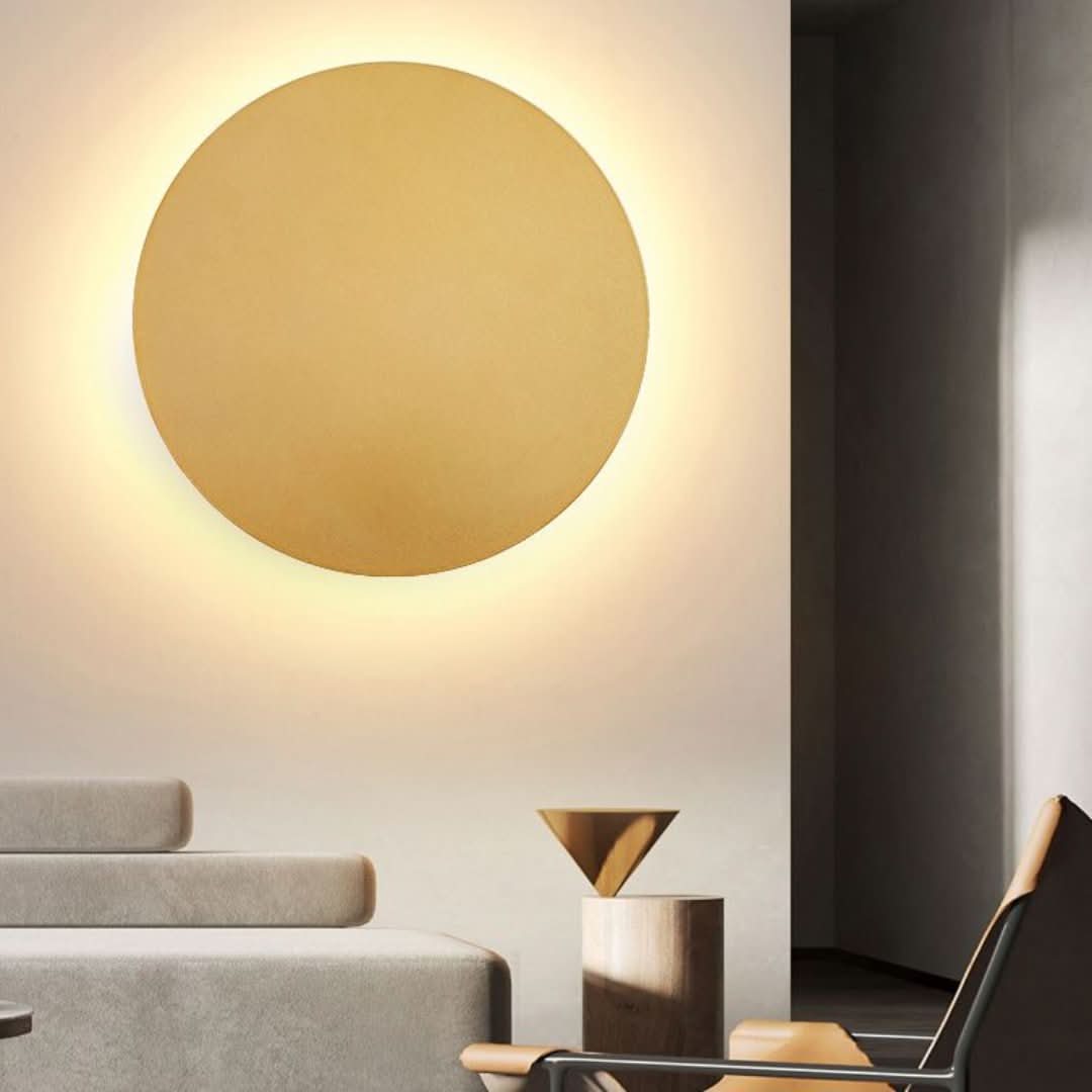 Glowaura - Lámpara de pared redonda moderna-Wall light-VyFlair