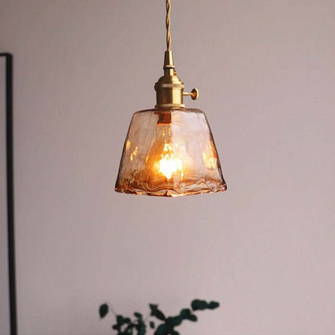 Levy lámparas colgantes de LED retro sala de estar dormitorio de vidrio de metal-Ceiling lamps-VyFlair