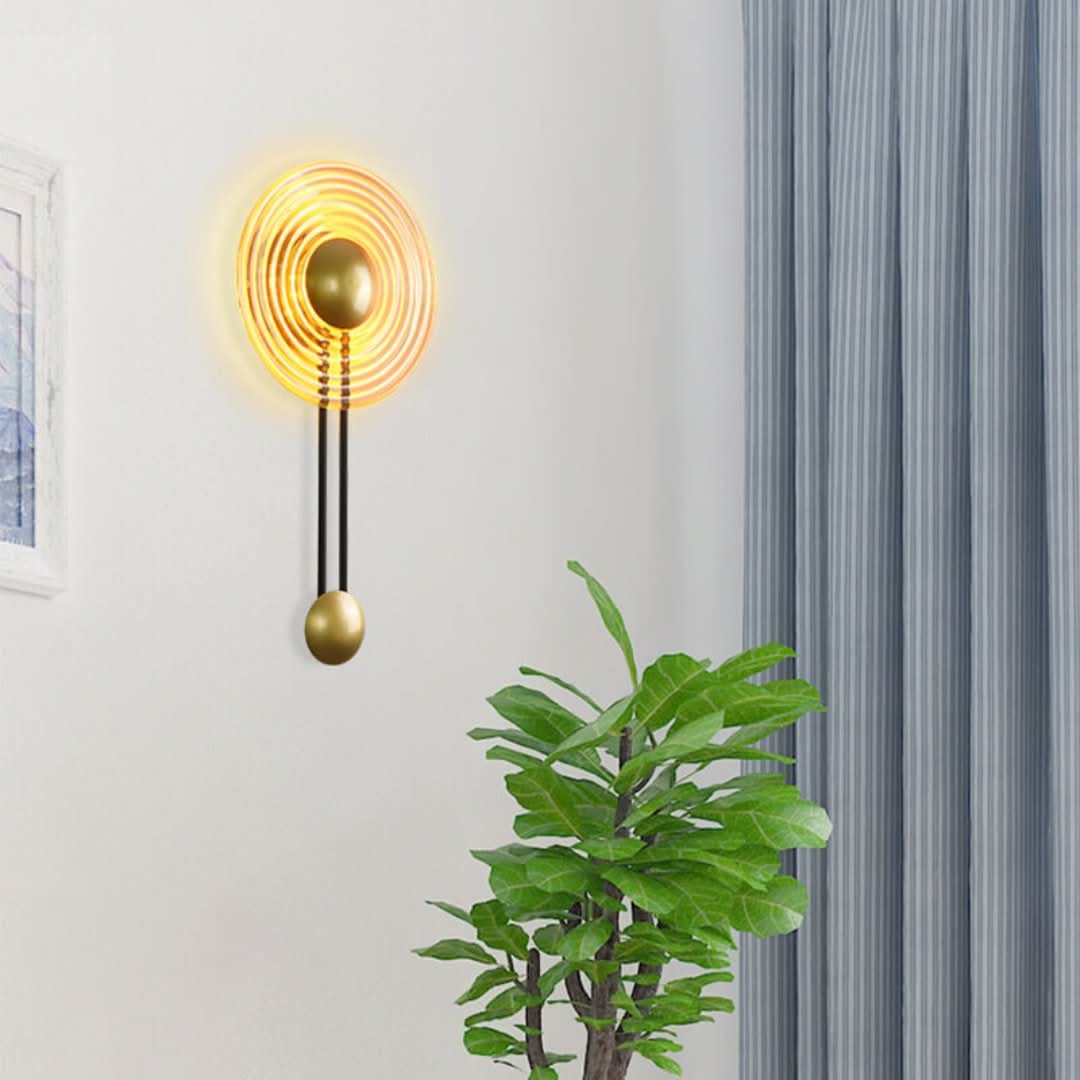 Luxlight - Moderna luz de pared LED de 1 círculo con brazo-Wall light-VyFlair