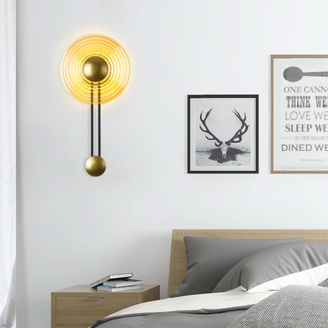 Luxlight - Moderna luz de pared LED de 1 círculo con brazo-Wall light-VyFlair