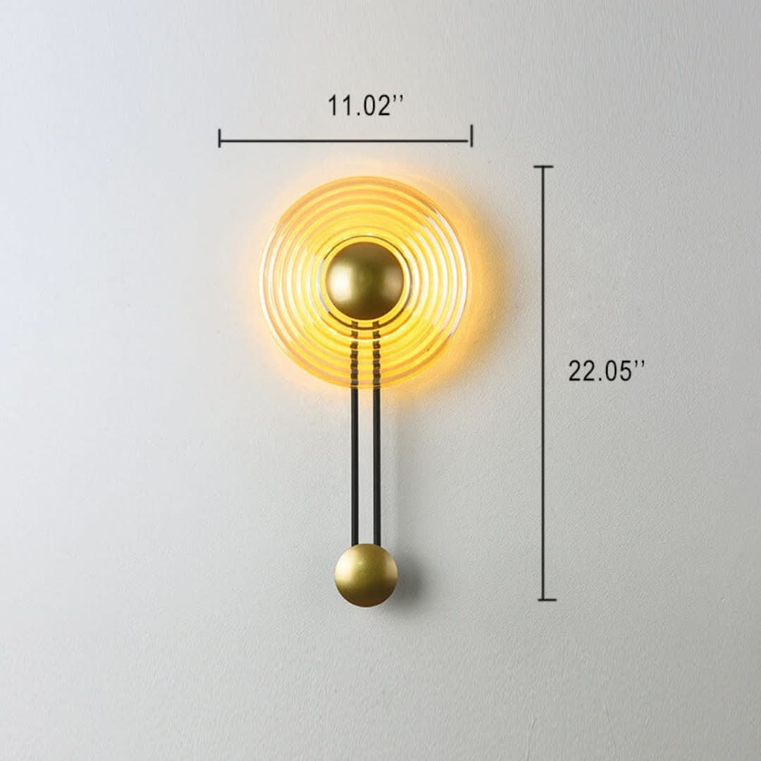 Luxlight - Moderna luz de pared LED de 1 círculo con brazo-Wall light-VyFlair