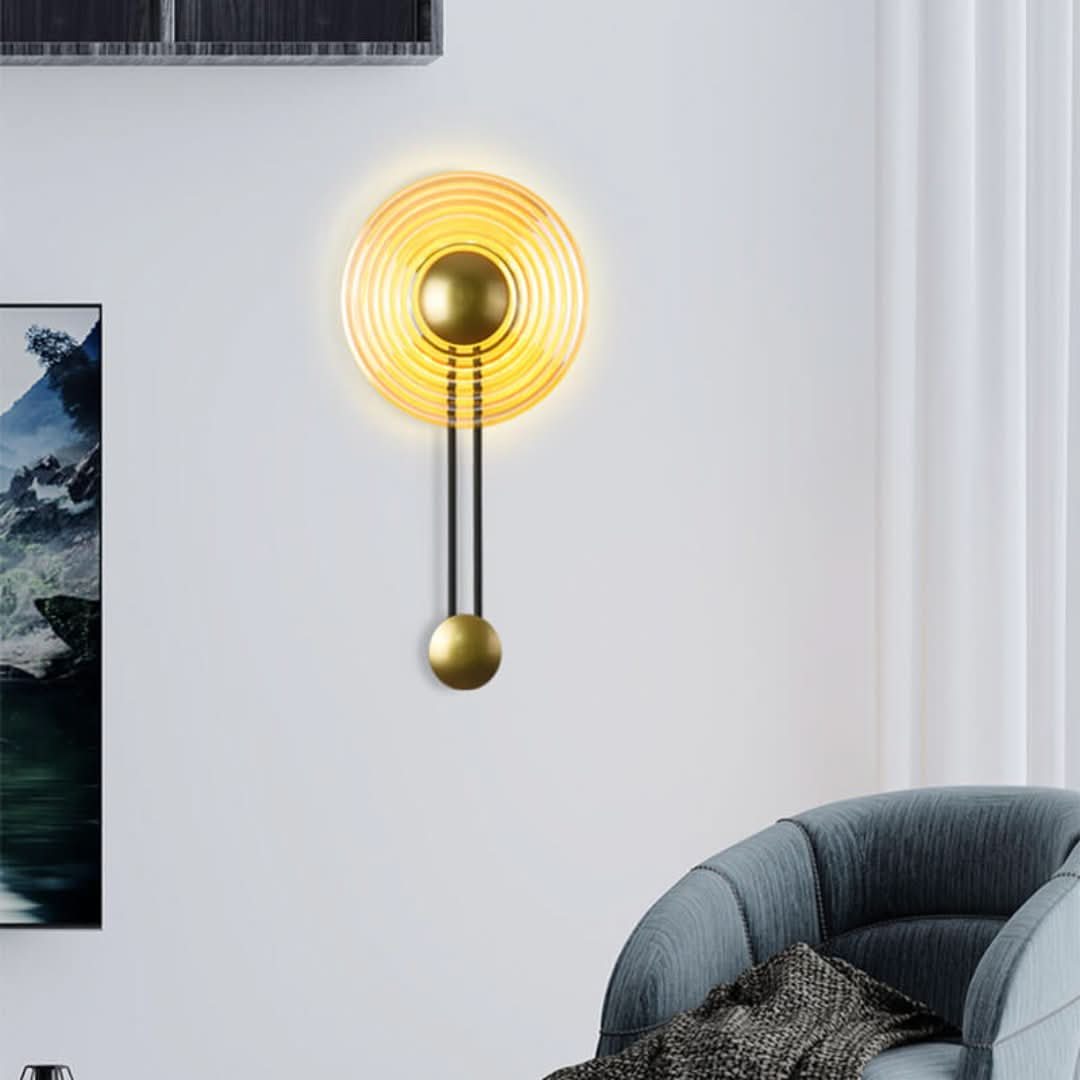 Luxlight - Moderna luz de pared LED de 1 círculo con brazo-Wall light-VyFlair
