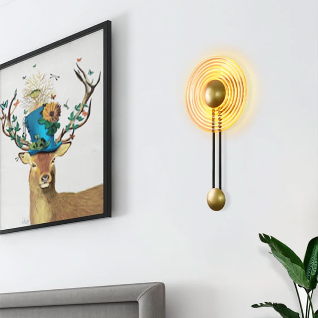 Luxlight - Moderna luz de pared LED de 1 círculo con brazo-Wall light-VyFlair