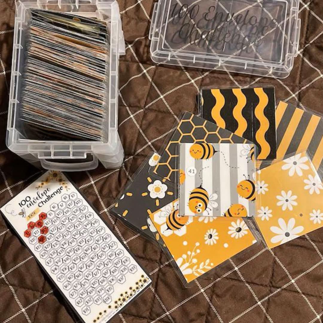 Box de desafío establecido con 100 sobres-Envelopes-VyFlair