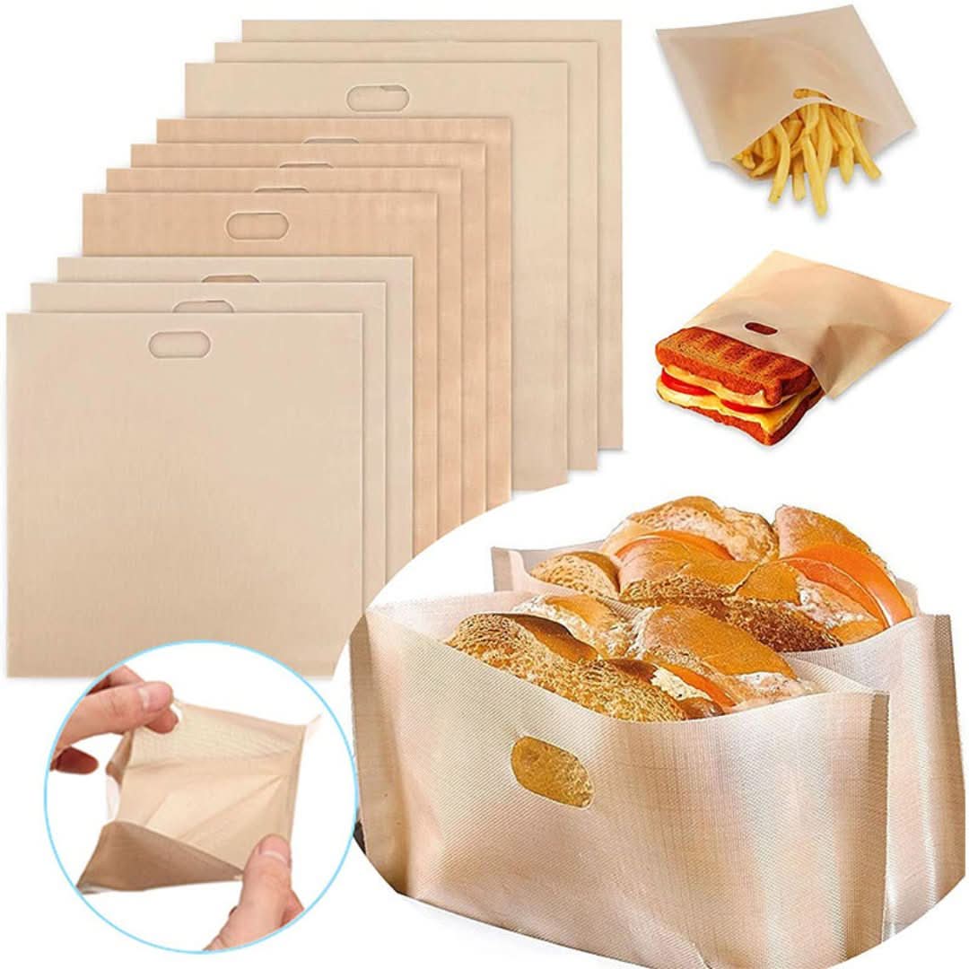 Bolsa de bolsillo para tostadas antiadherentes (5 piezas)-sandwich bag-VyFlair