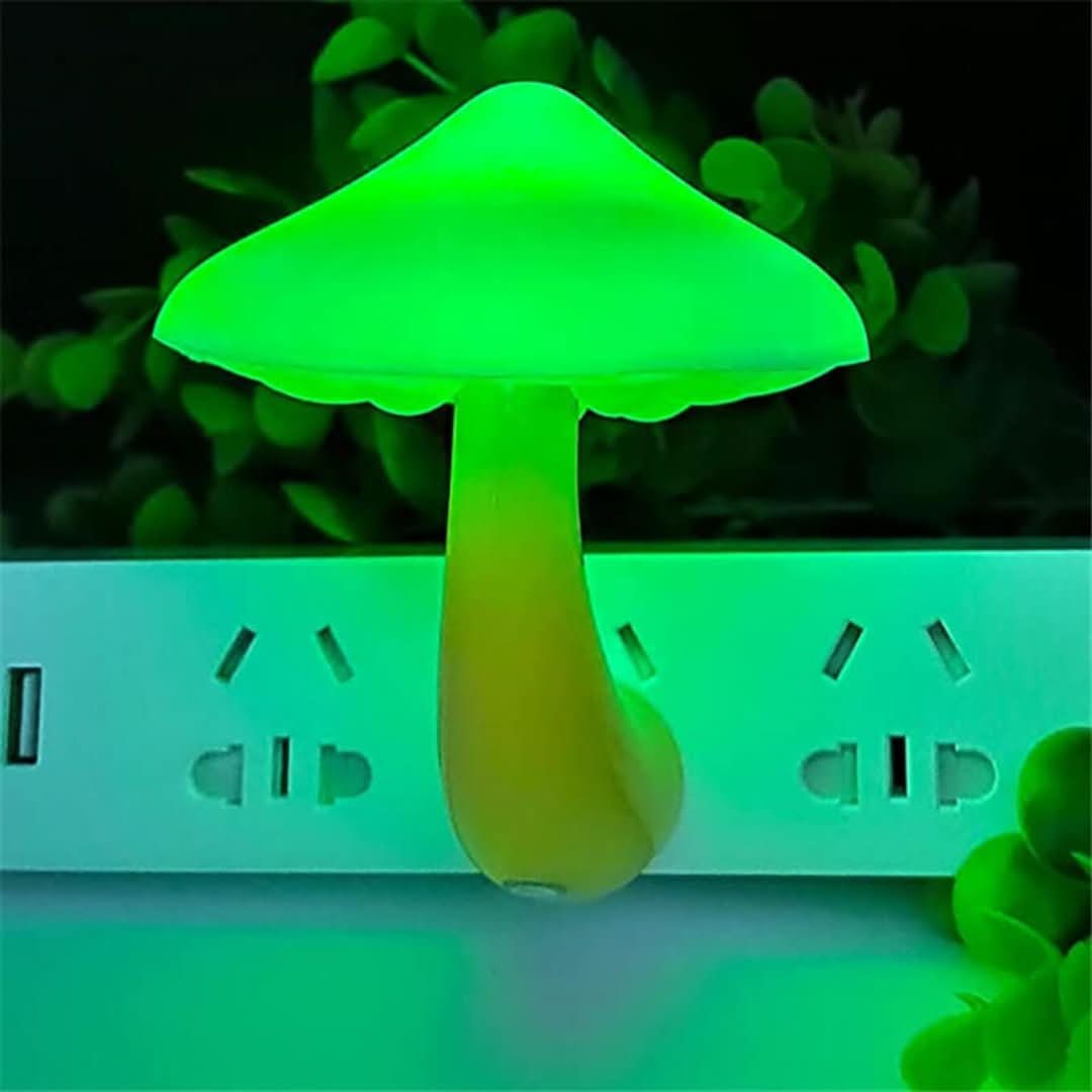 MushroomGlow - luz de noche enchufable-Lamp Shades-VyFlair