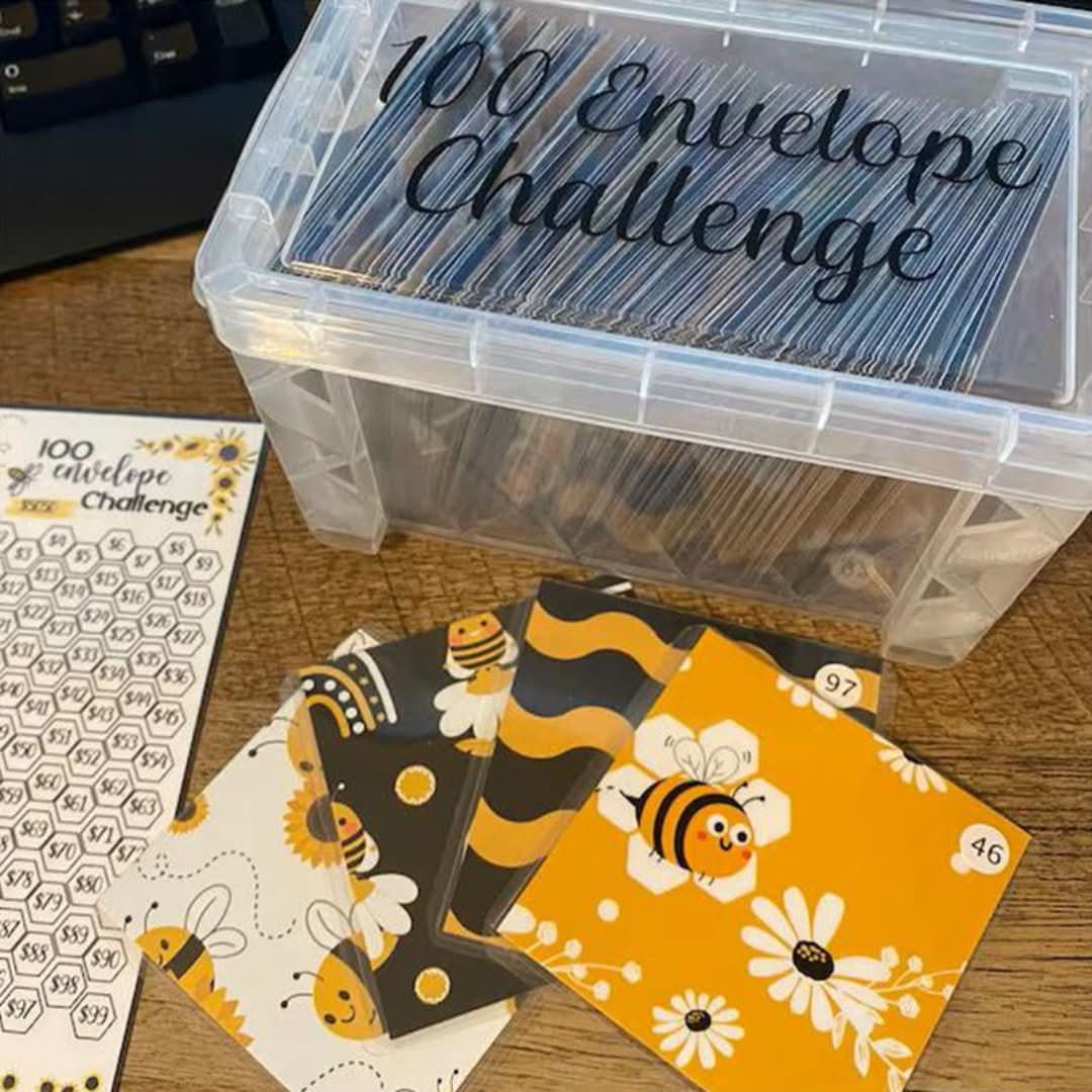 Box de desafío establecido con 100 sobres-Envelopes-VyFlair