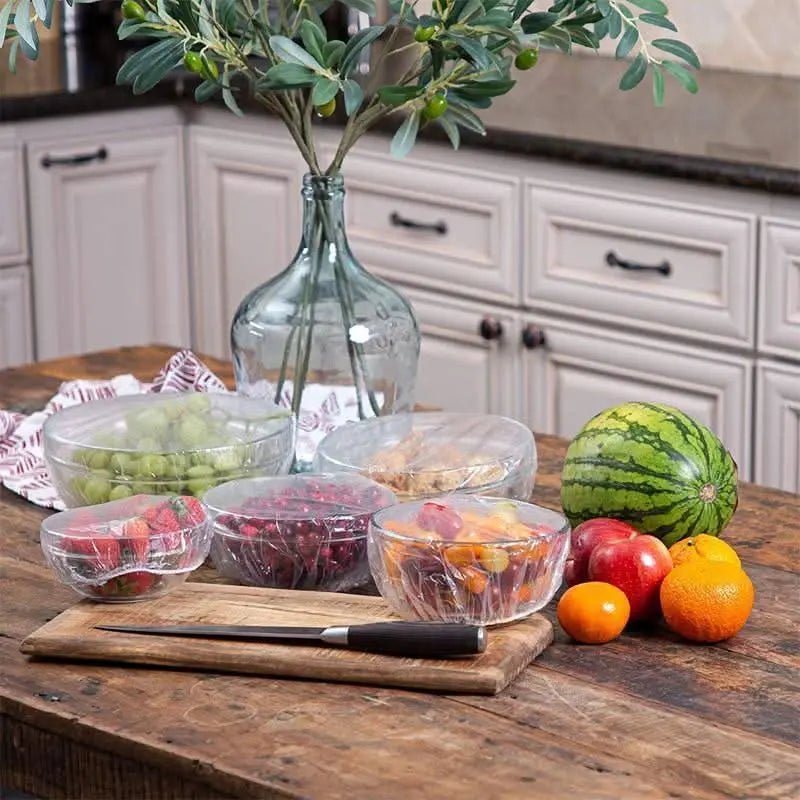 Tapas elásticas plásticas reutilizables para alimentos (100 pcs) - VyFlair