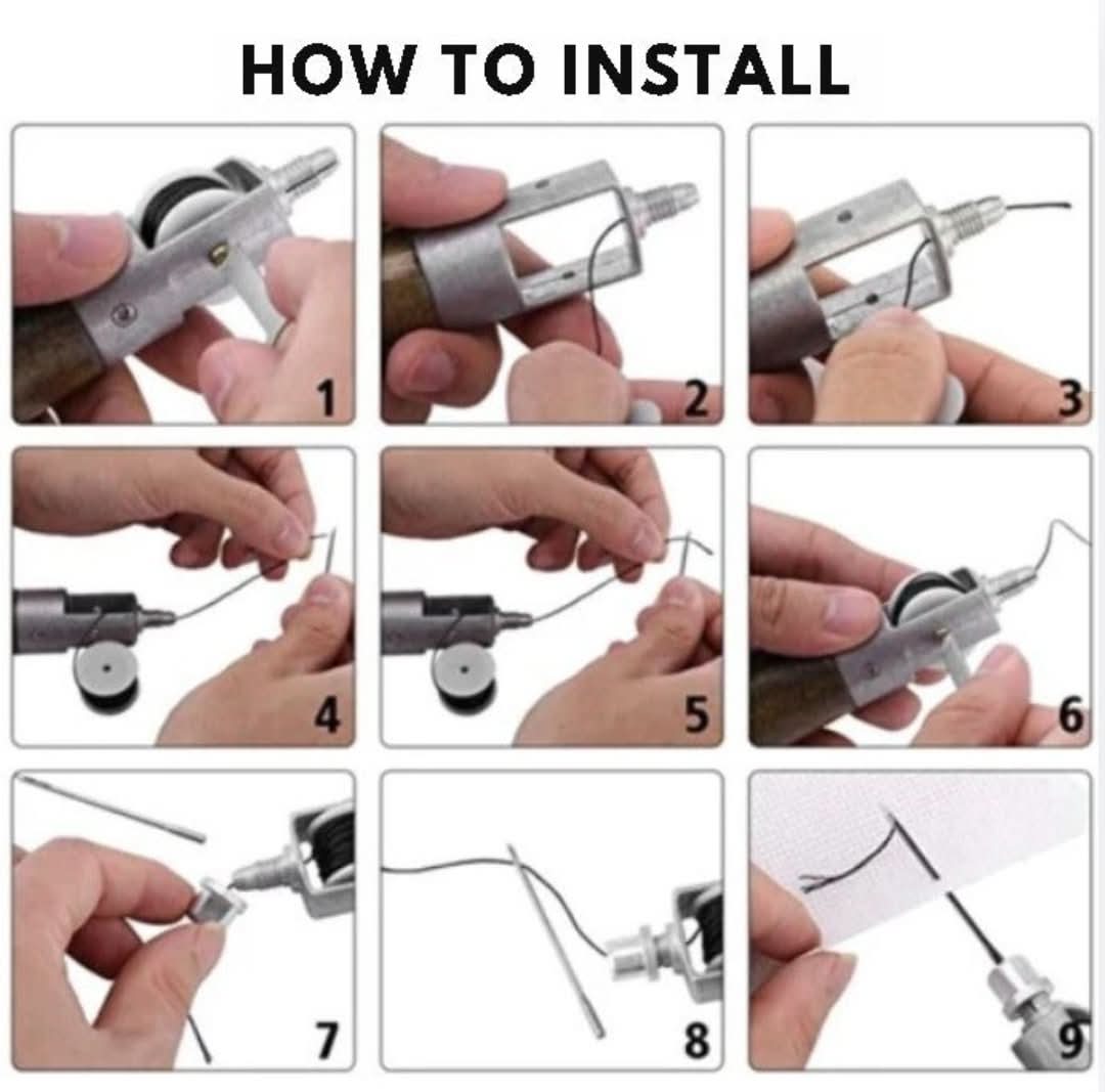 Puntadas de costura de la artesan de cuero Herramientas de aguja para recoger-Needle Tools-VyFlair