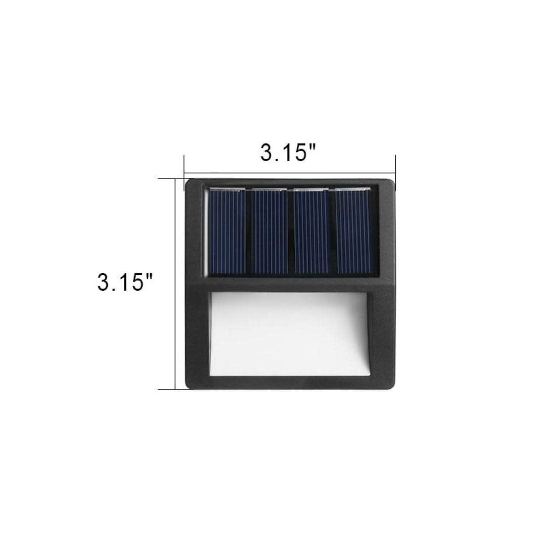 Ecobright: luces de patio solar LED impermeables para exteriores, redondos y cuadrados-Wall light-VyFlair