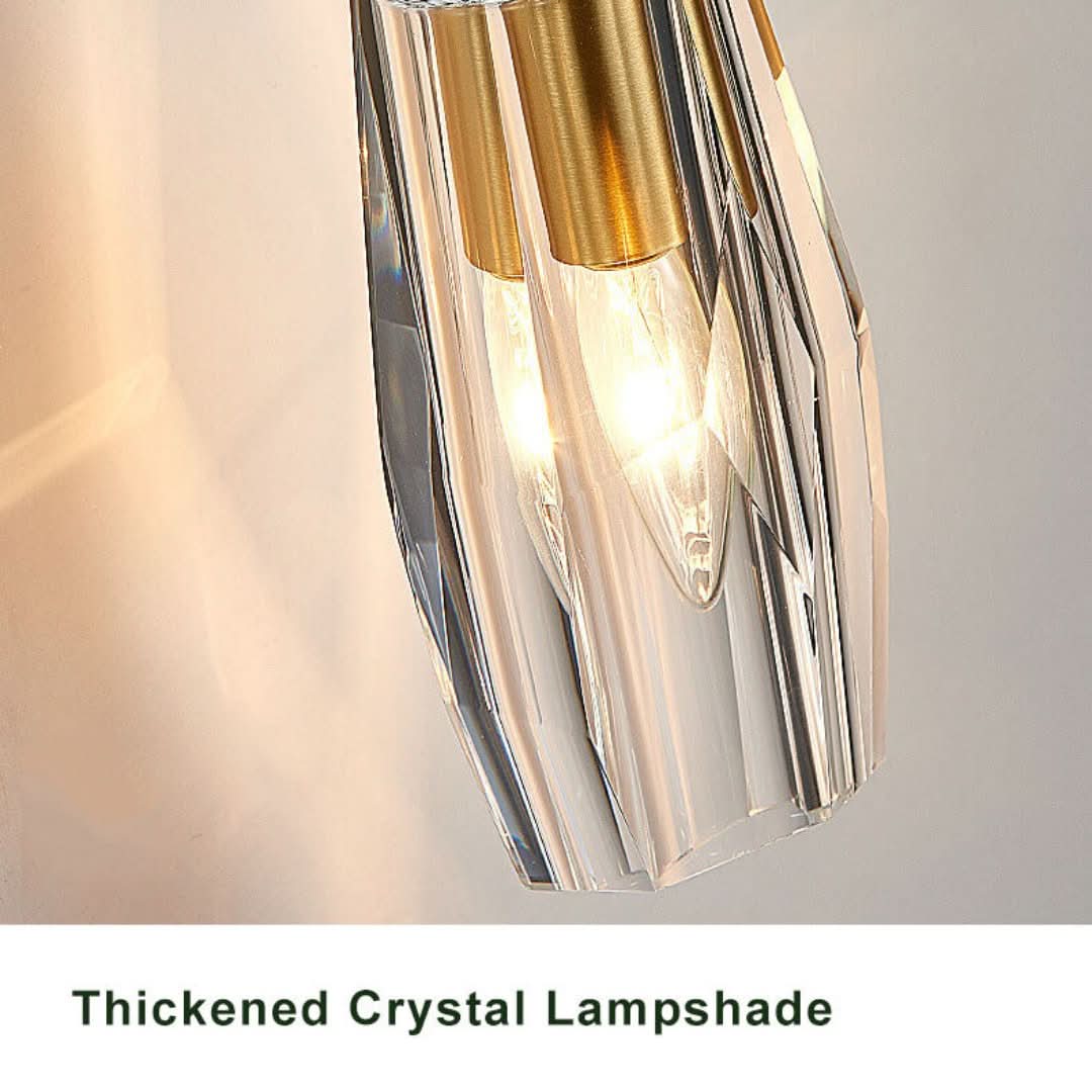 CrystalGlow - Lámpara de pared geométrica moderna-Wall lamps & Ceiling lamps-VyFlair