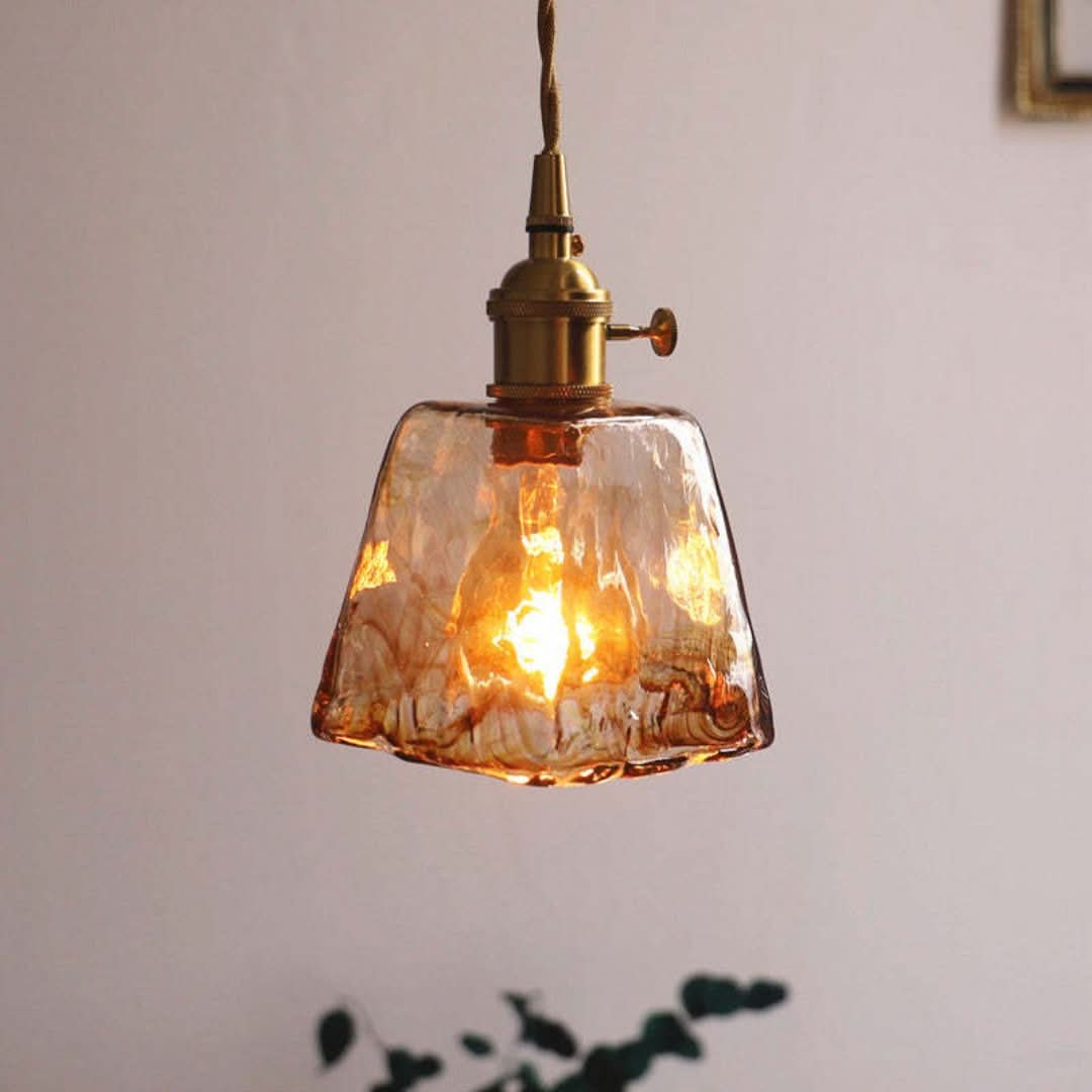Levy lámparas colgantes de LED retro sala de estar dormitorio de vidrio de metal-Ceiling lamps-VyFlair