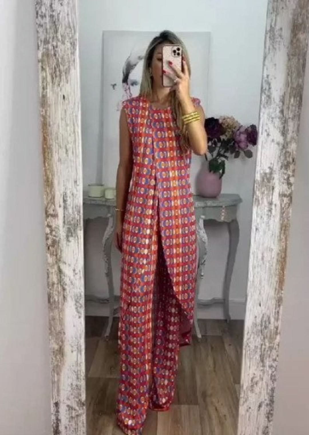 Bumala - traje cómodo impreso-comfy suit-VyFlair
