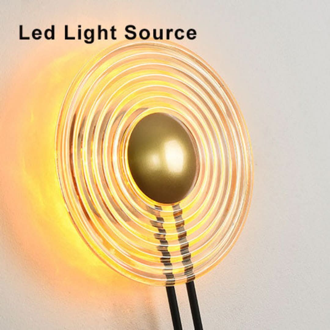 Luxlight - Moderna luz de pared LED de 1 círculo con brazo-Wall light-VyFlair
