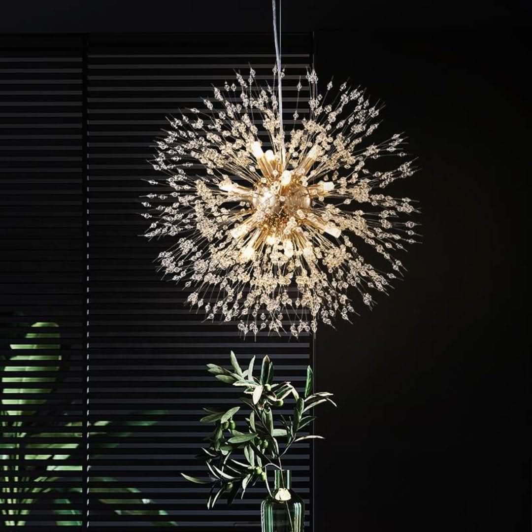 Luces colgantes de Lili Diseño LED White Gold Metal Sala de estar de comedor-Ceiling lamps-VyFlair