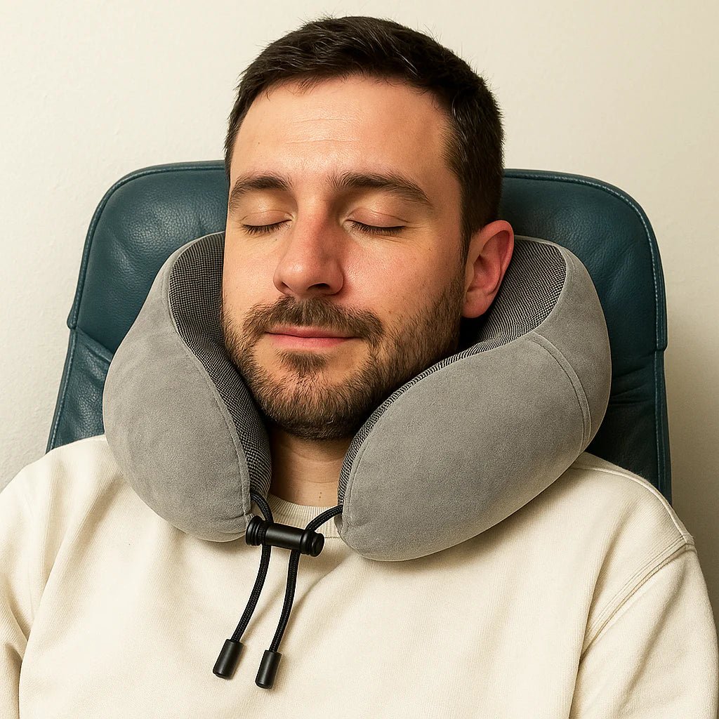 Almohada de Viaje para Cuello - Espuma Viscoelástica AirRest - Ergonómica - VyFlair