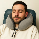 AirRest Almohada de Viaje - Espuma Viscoelástica - Soporte Cervical - Portátil - VyFlair