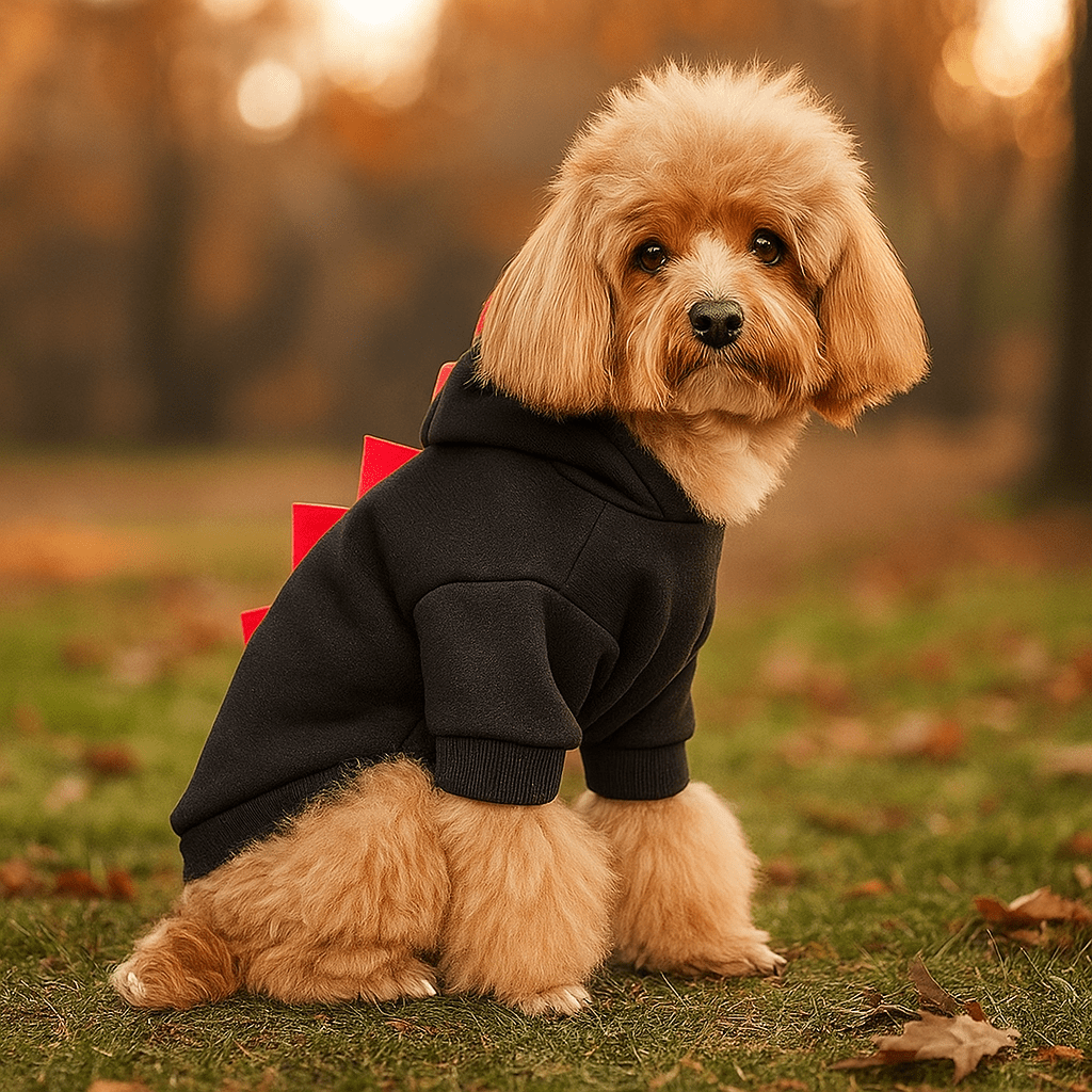 Sudadera de Halloween Dinosaurio para Perro - Forro Polar Cálido - Disfraz Divertido - VyFlair