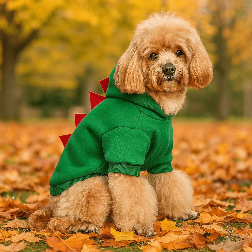 Sudadera de Halloween Dinosaurio para Perro - Forro Polar Cálido - Disfraz Divertido - VyFlair