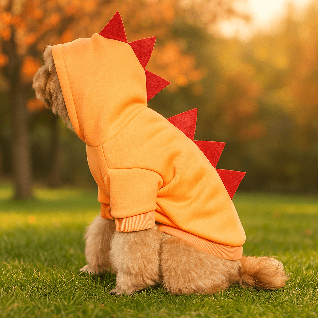 Sudadera de Halloween Dinosaurio para Perro - Forro Polar Cálido - Disfraz Divertido - VyFlair