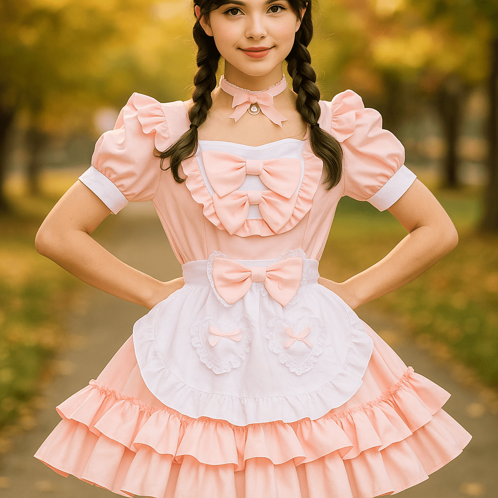 Disfraz de Camarera Halloween - Mini Cosplay Volantes Talla Grande - VyFlair