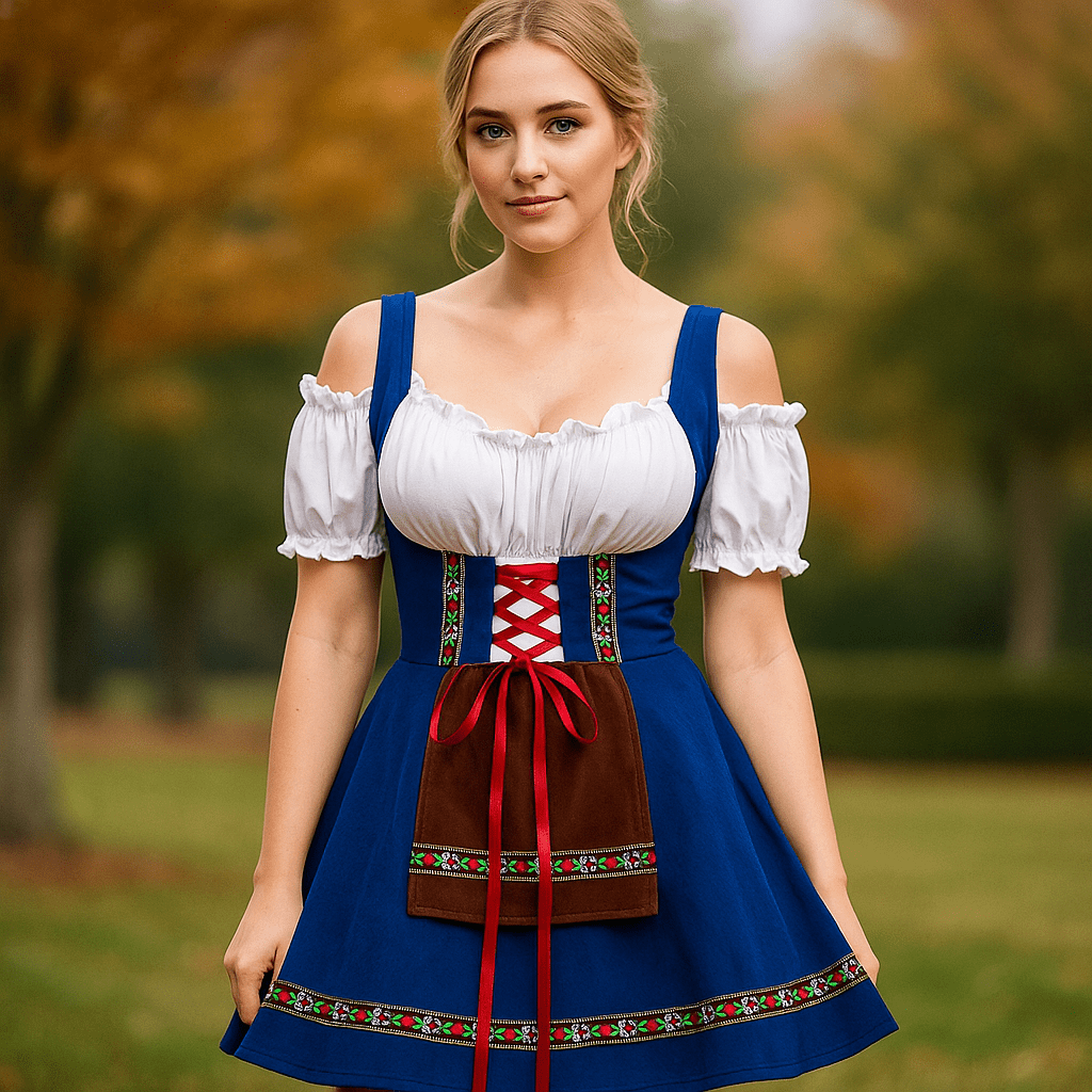 Ropa de Halloween Bavaroise - Talla Grande - Mangas Abullonadas - Mini - VyFlair