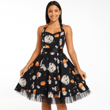 Robe Midi Halloween - Imprimé Dessin Animé - Style Unique Chic - VyFlair