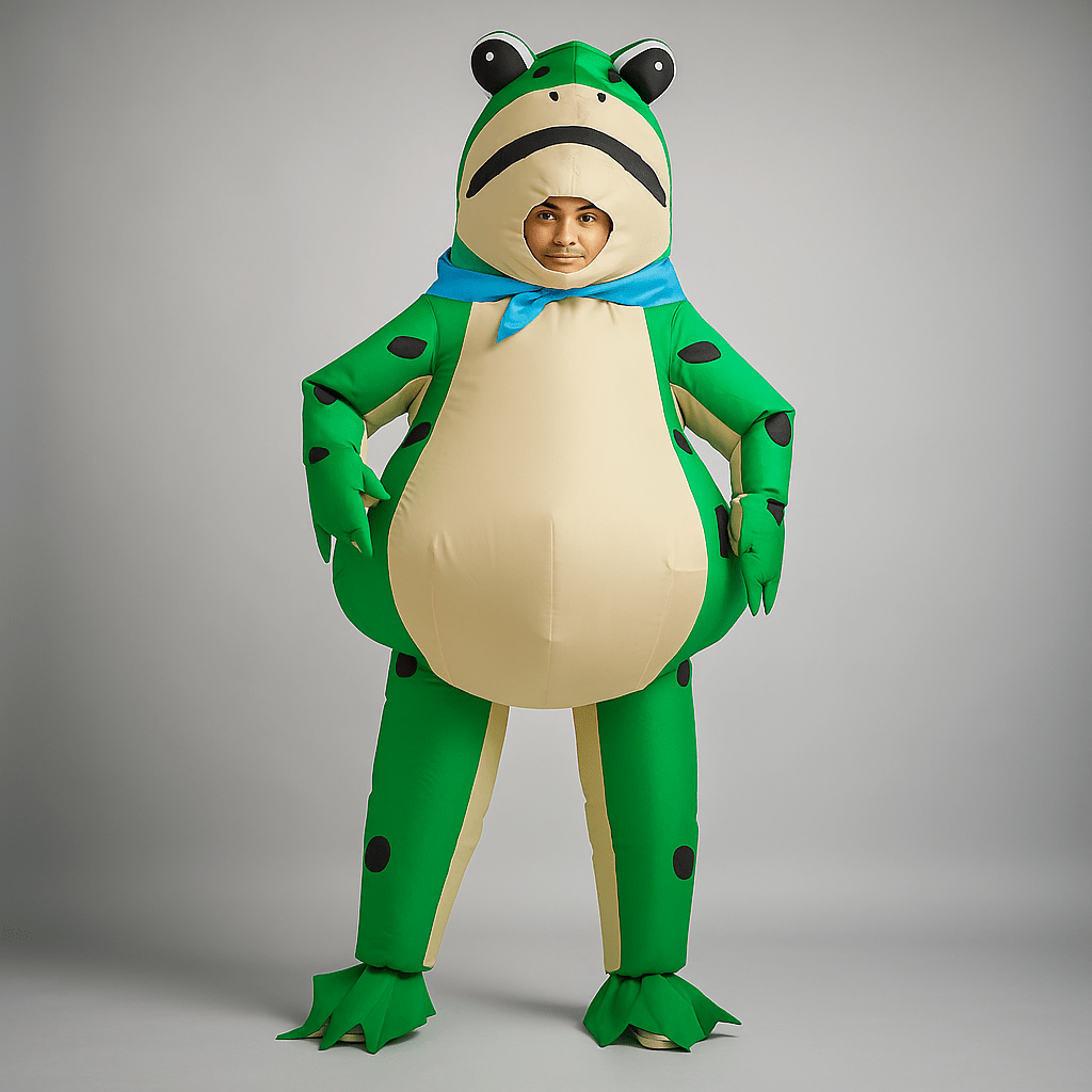 Disfraz de Rana Inflable - Halloween Divertido - Original y Cómodo - VyFlair