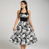 Robe Midi Bettina à Imprimé Tête de Mort - VyFlair