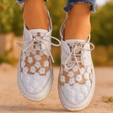 Zapato ortopédico elegante con bordado floral - Arabella - VyFlair