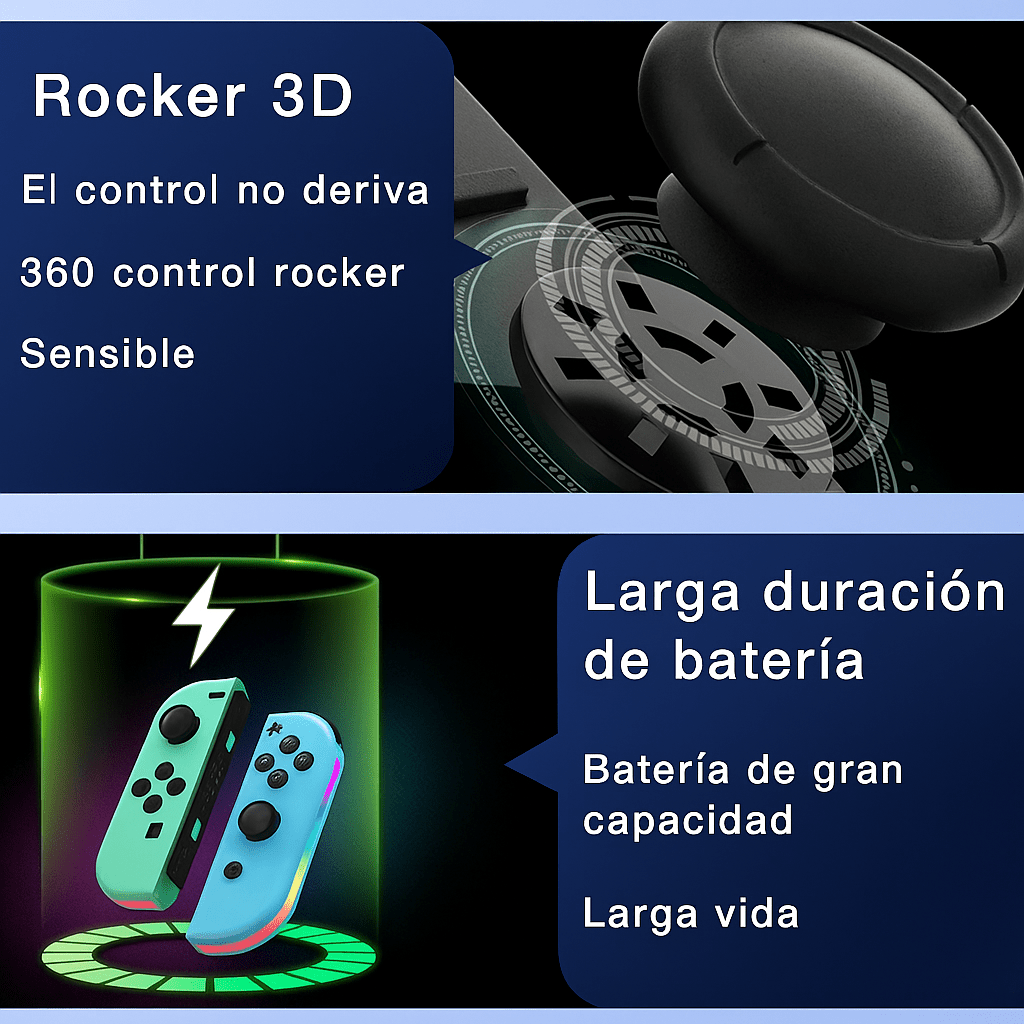 Mando Inalámbrico RGB para Nintendo Switch