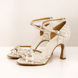 Zapatos de Tacón Alto de Satén con Brillos - VyFlair