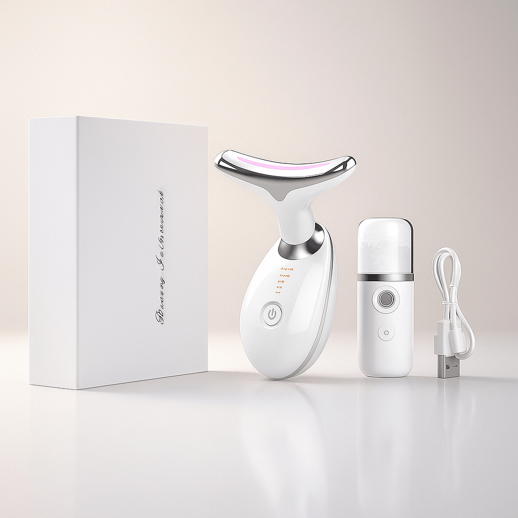 AgeDefy Masajeador EMS con Terapia LED Facial - VyFlair