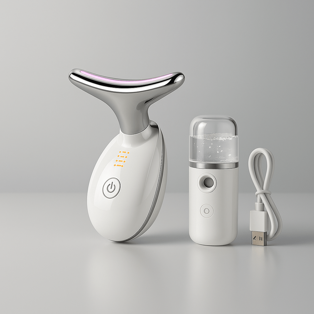 AgeDefy Masajeador EMS con Terapia LED Facial - VyFlair