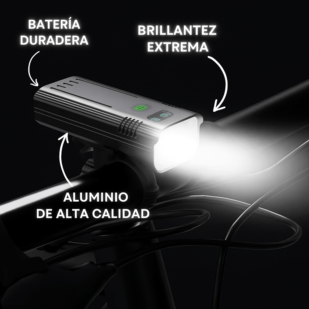 Luminoride Power Beam Luz Bicicleta 5000 Lúmenes - VyFlair