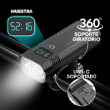 Luminoride Power Beam Luz Bicicleta 5000 Lúmenes - VyFlair