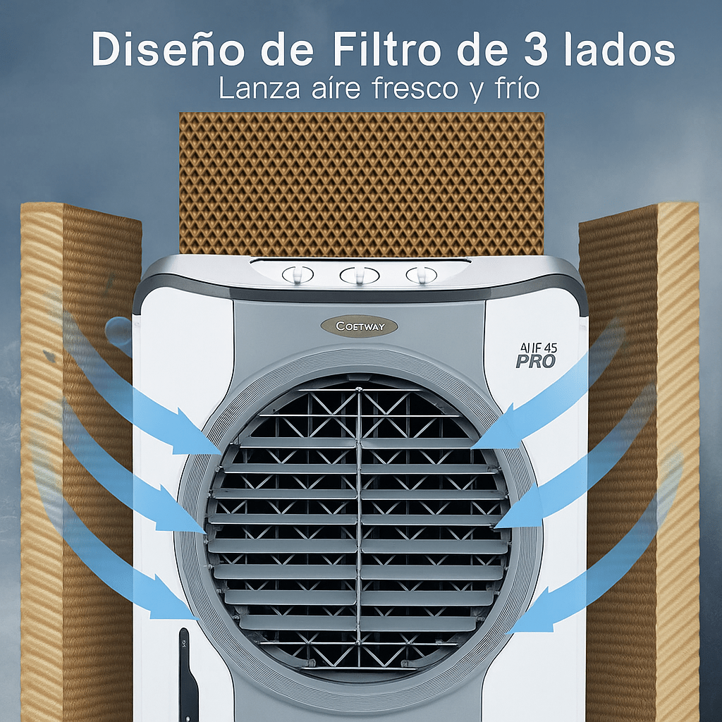 Enfriador Evaporativo Industrial 4 en 1 45L - VyFlair