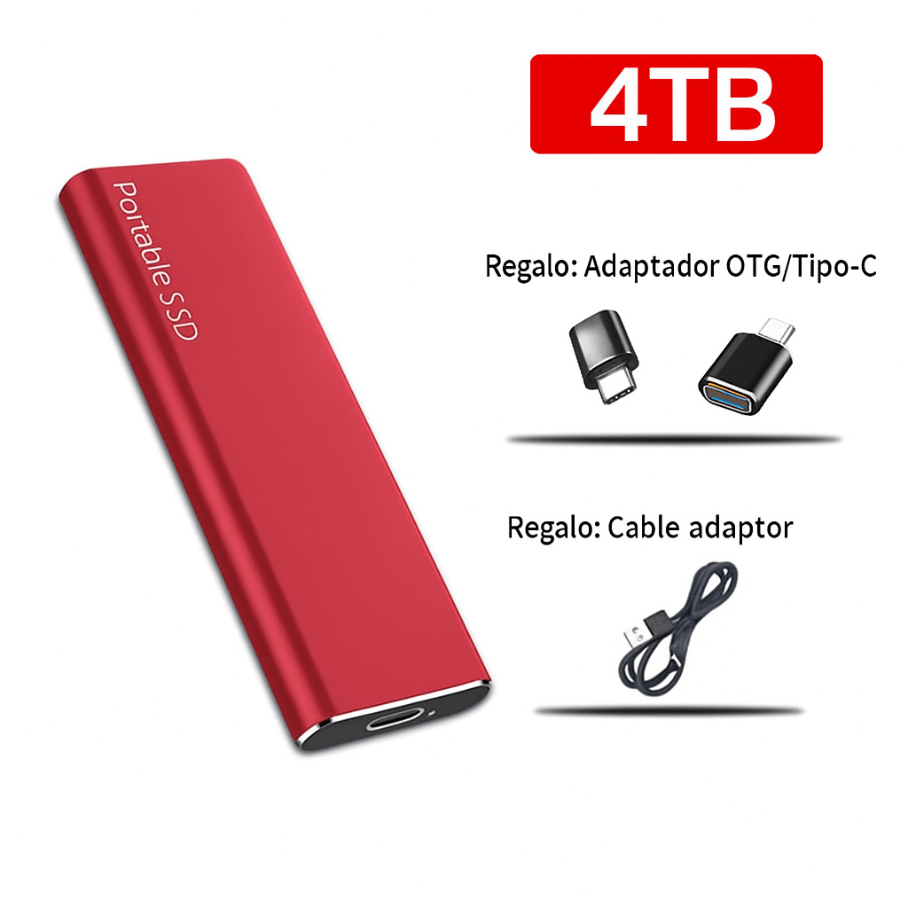 SecureSpace Disco Duro Externo 4TB USB - C - VyFlair