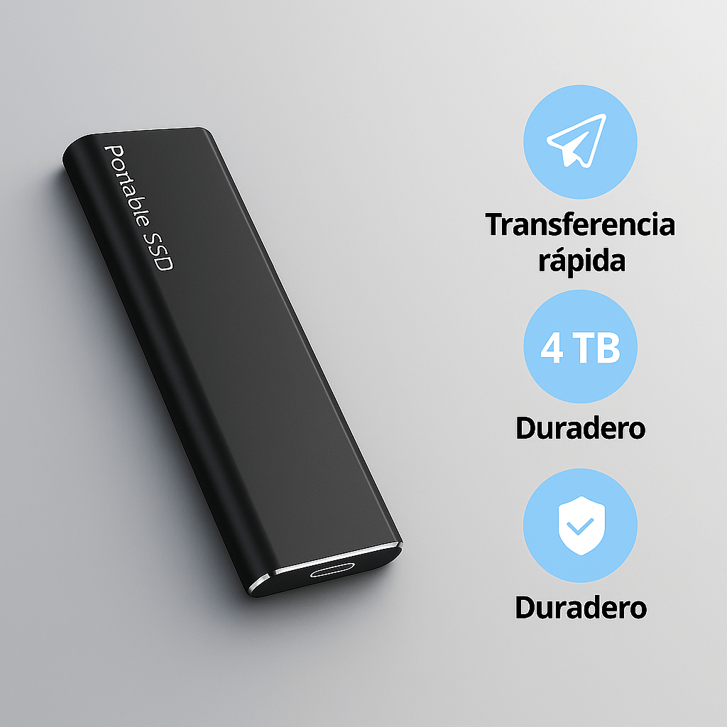 SecureSpace Disco Duro Externo 4TB USB - C - VyFlair